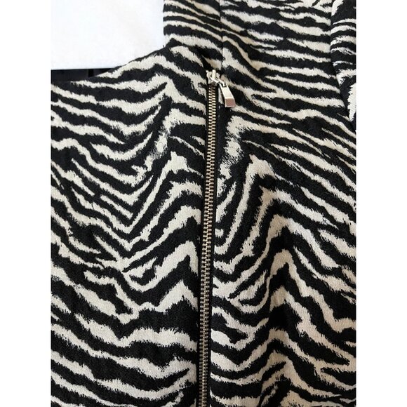 Louben Moto Zebra Print Wool Blend Womens Jacket Size 10  Asymmetric Zipper - Picture 10 of 16